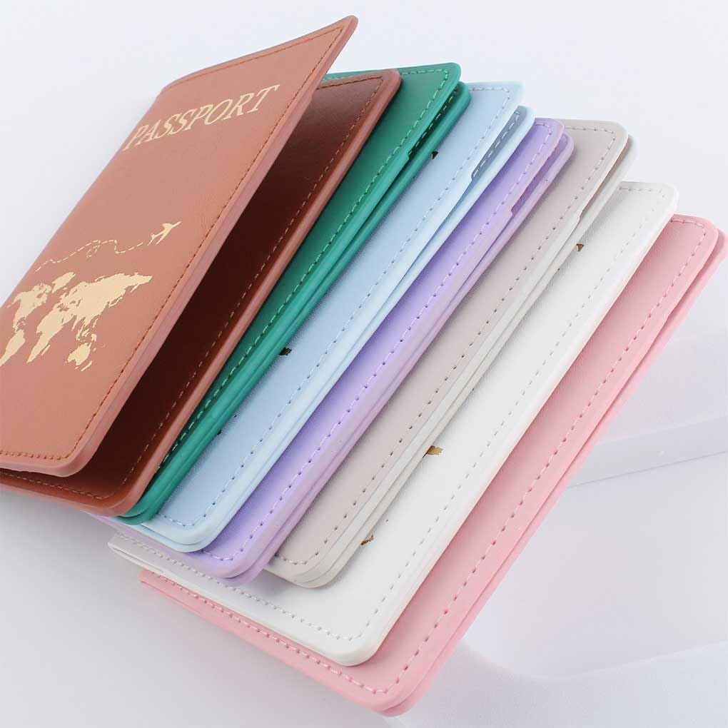 10 fundas protectoras para pasaportes de identificación de viaje, tarjetas de crédito, funda para pasaportes, color rosa, Juego de 2 (café), as description, como se muestra en la
