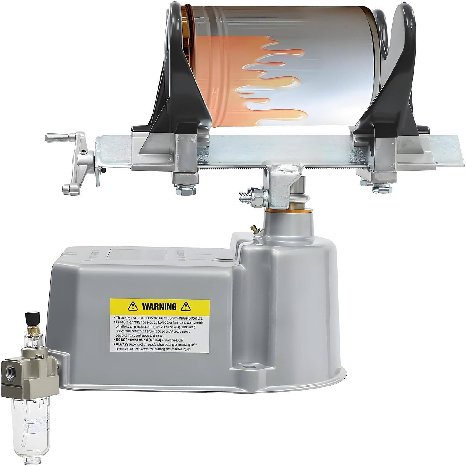 Macchina pneumatica per vernice, miscelatore industriale resistente, capacità 1-5 kg, supporto regolabile (80-250 mm), miscelazione rapida a 0-500 giri/min, efficienza 15 min