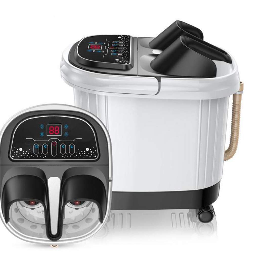 Massaggiatore pediluvio, Shiatsu elettrico massaggio palla e mais rullo pedicure spa, tempo regolabile digitalmente e controllo della temperatura, touch screen LED