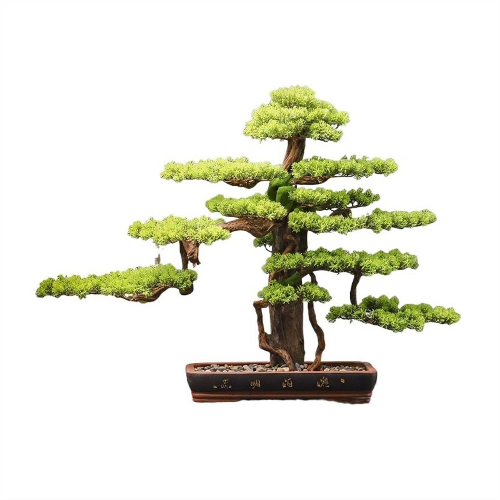 Fake Tree Indoor Green Plant Decoration Simulation Bonsai Living Room Entrance Fake Pine Tree Ornaments Indoor Decor