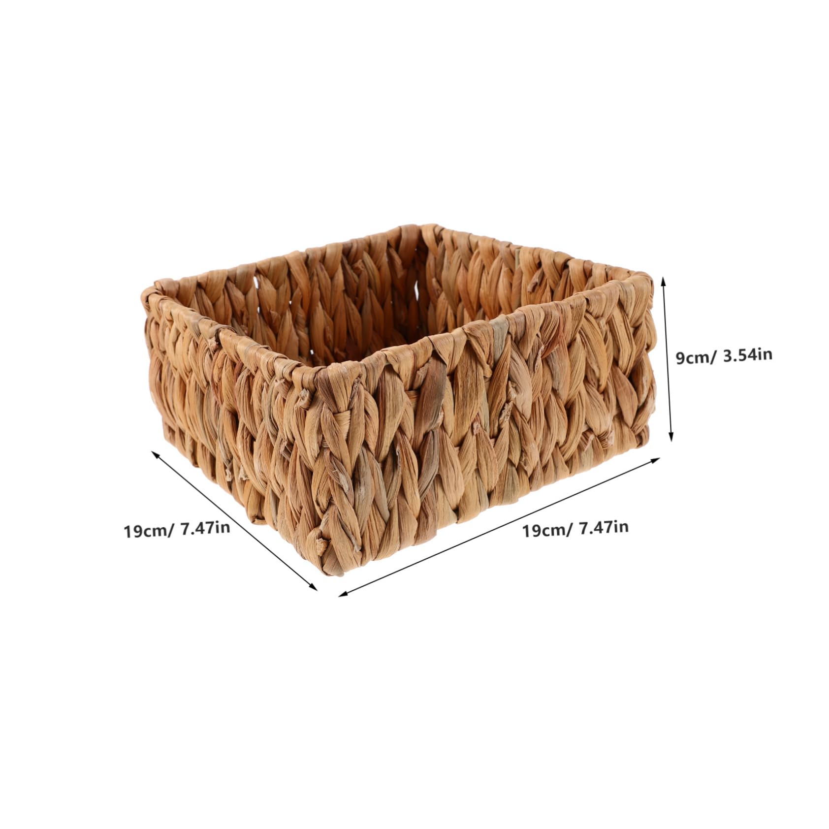 Unomor Pastoral Style Woven Storage Basket Decorative Woven Basket Lid for Pantry Decorative Storage Basket for Home