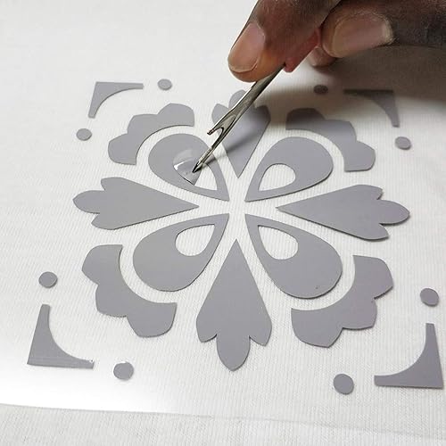 Miniatura 3 de guangyintong Rollos de vinilo de transferencia de calor HTV de 12 pulgadas x 12 pies, vinilo para planchar fácil de cortar y deshierbar, superficie