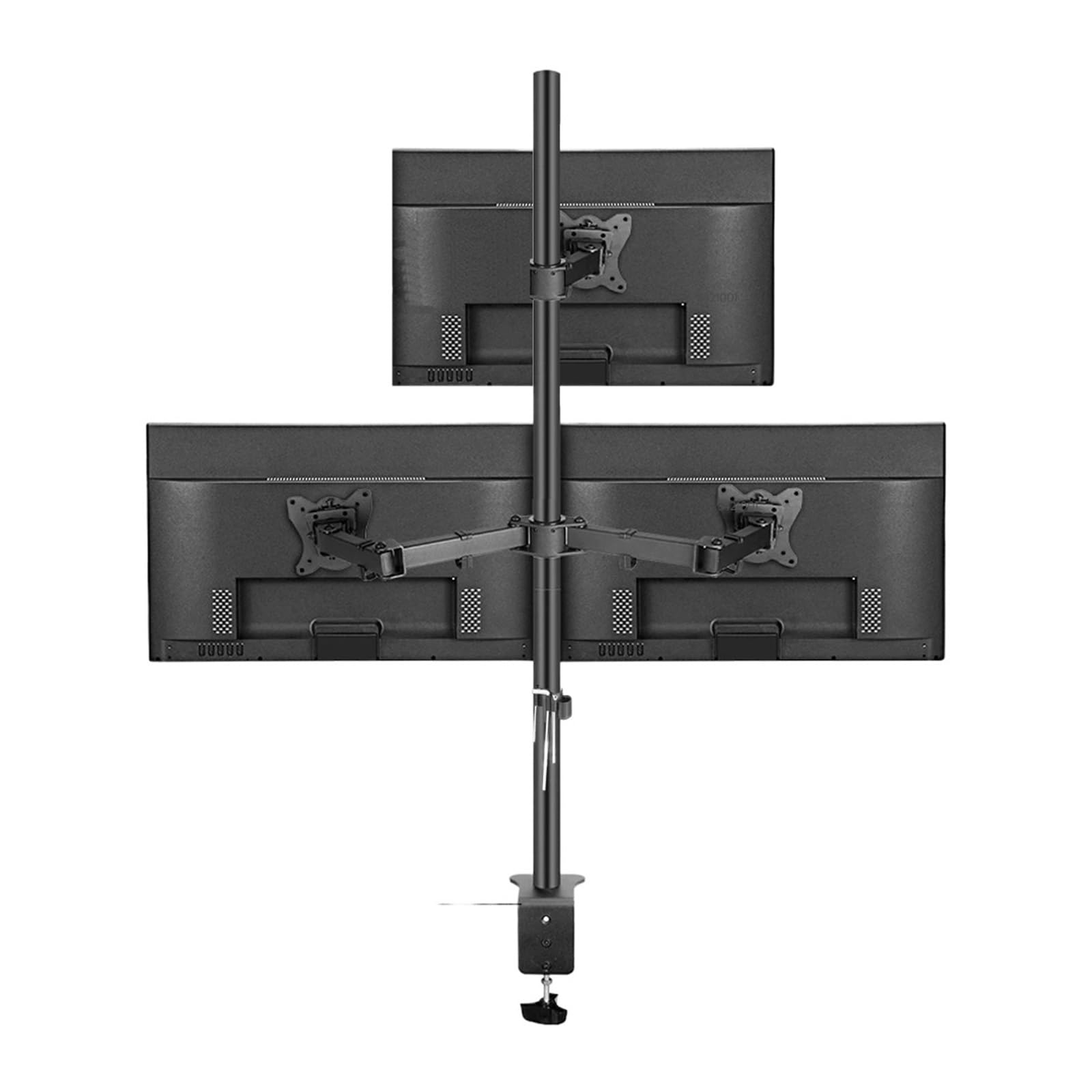 Support de moniteur double T902-K3 bras de montage pince écran PC 10-27 pouces dynamique