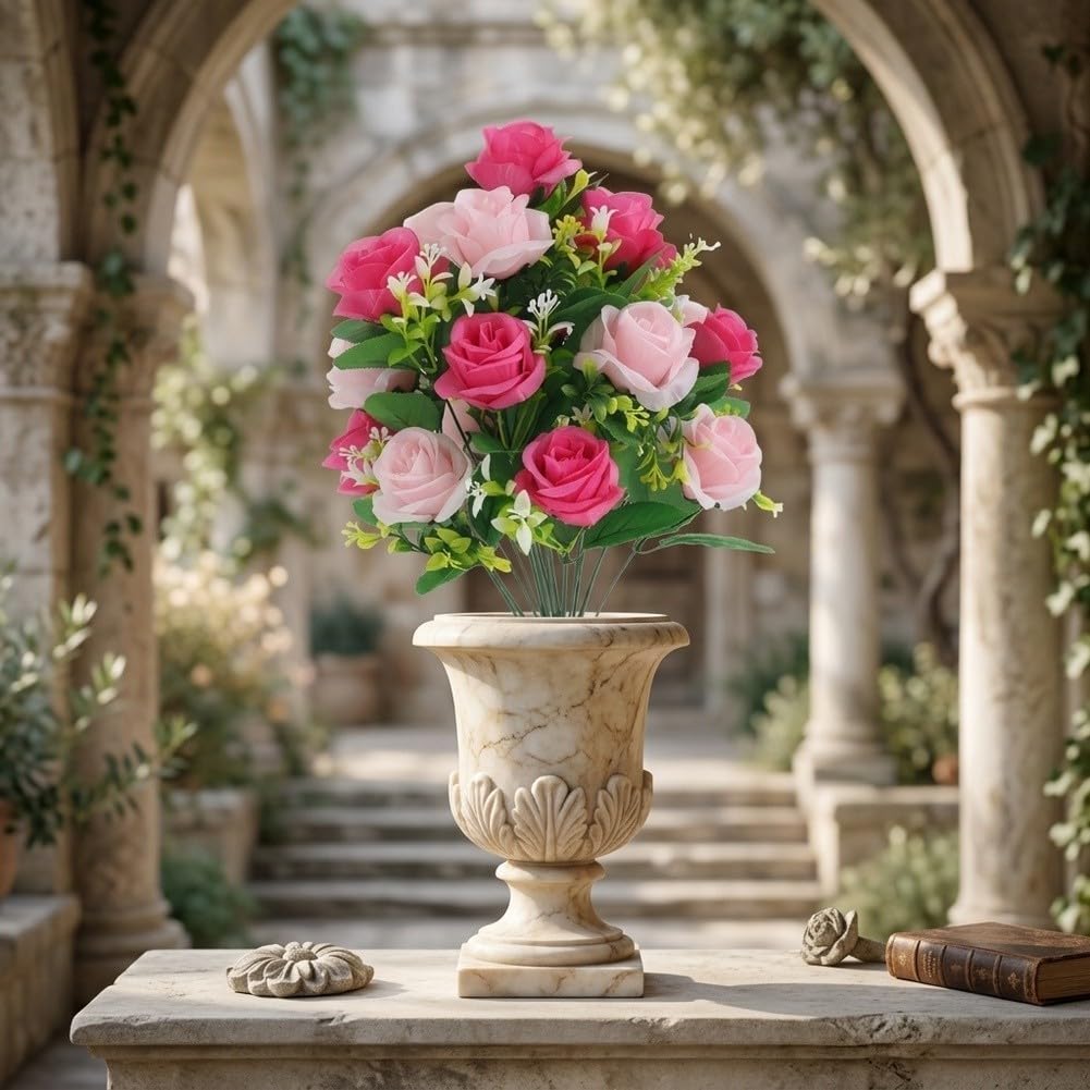 Fleurs artificielles en soie pour cimetiere ne fanant jamais pour un entretien de tombe sans souci