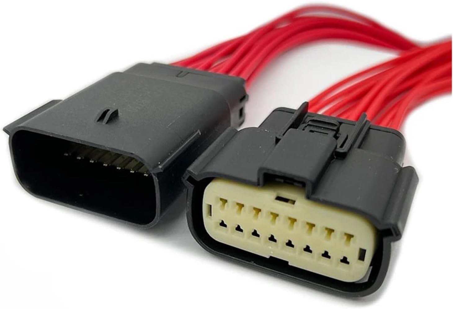 Compatible with 33472-1601 33482-1601 16 pin waterproof female car front plug connector wiring harness (Color : 16P Female, Size : 1 Pc)