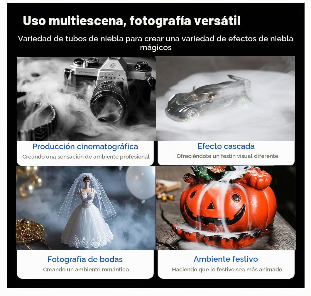 Mini Máquina de Niebla Portátil,Máquina de Humo de Mano con Control Remoto Inalámbrico de 10m para Fotografía Eventos al Aire Libre Fiestas DJ Efectos Escénicos en Interiores,DIY Halloween