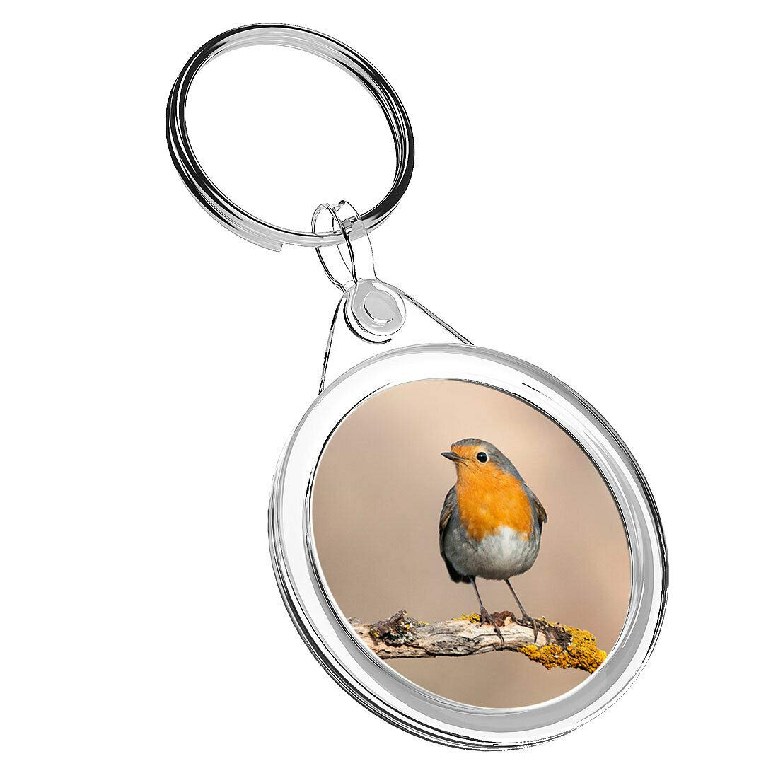 Destination Vinyl Keyrings Unisex Kids Multi 1 X Red Robin Bird Garden Cute - Keyring Ir02 Mum Dad Kids Birthday #2062