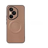 TilGillCase Progettato per Honor Magic 7, supporto personalizzato texture supporto ricarica magnetica proteggere la fotocamera antiscivolo e anti-caduta custodia per telefono cellulare, marrone