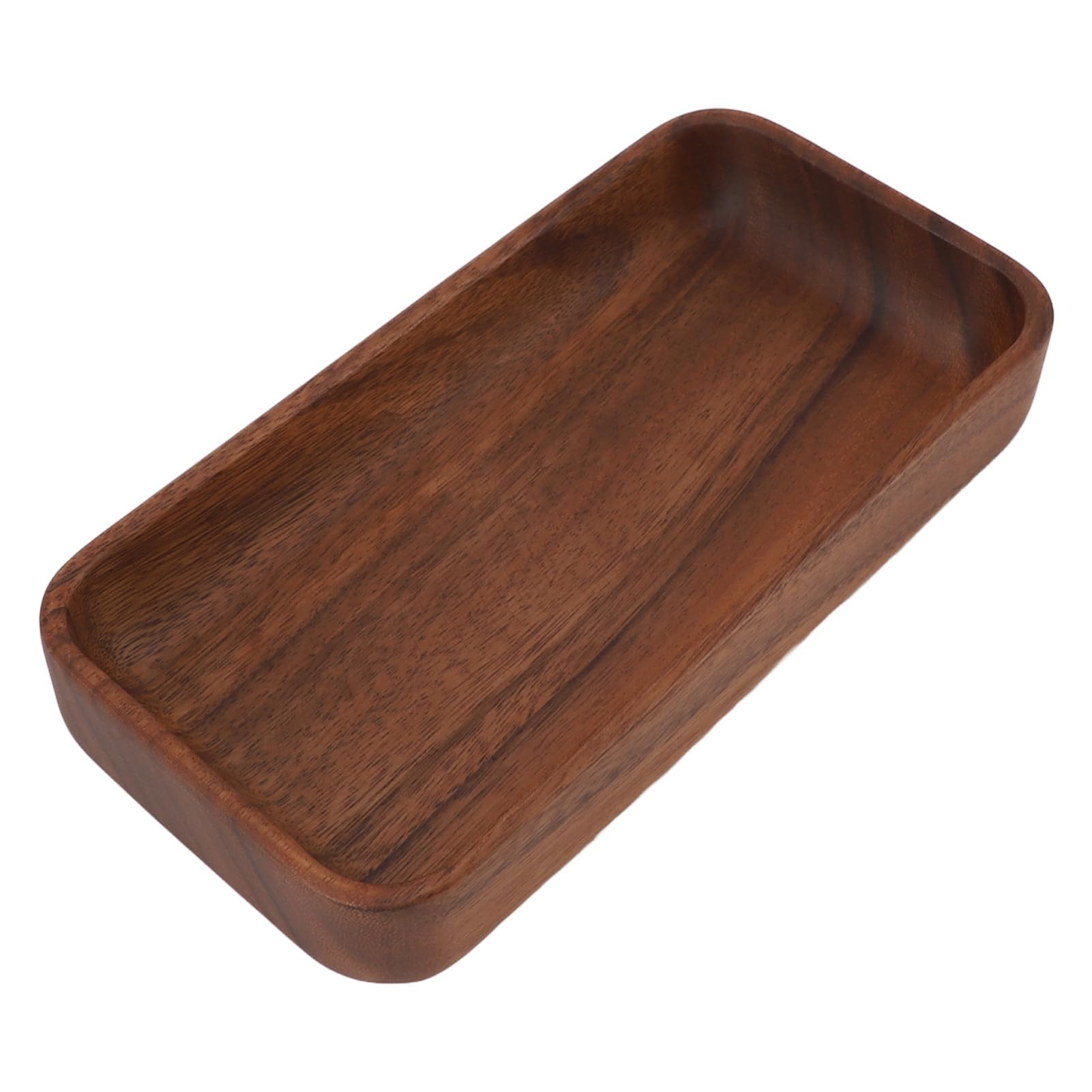 SIXRUN Cuenco para Servir de Madera, Ensaladera de Madera con Acabado Liso, Plato Ligero Multiusos para Servir Frutas para Ensaladas, Aperitivos, Uso en Casa, Picnic, Fiesta (Rectángulo)