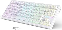 LexonElec x Attack Shark M87PRO 75% Vezeték Nélküli Gamer Billentyűzet, TKL Mechanikus, RGB Háttérvilágítás, Hot Swap, Fehér 1