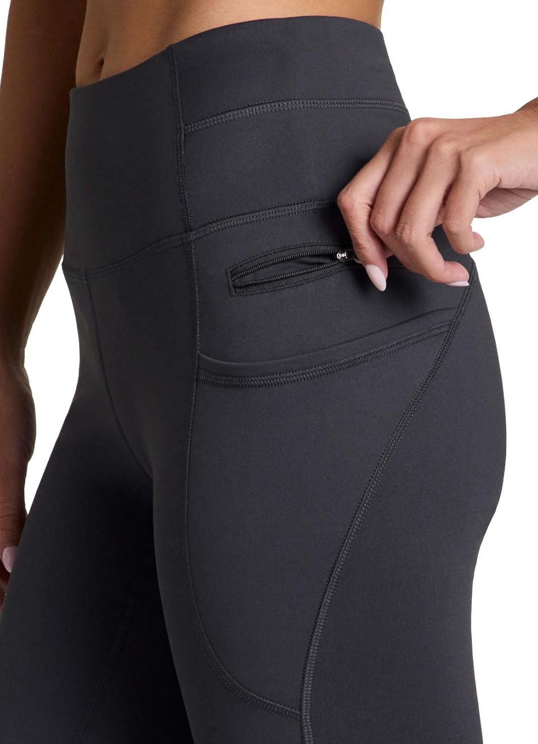 RBX Fleece-Lined Leggings for Women Yoga Pants with Pockets Gym Pants for Cold Weather Full-Length Leggings for Running Yoga - Image 6