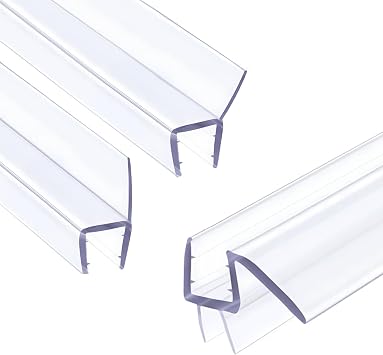 Shower Door Seal Strip Kits Set of 3, 80" H, 3/8" 10mm Glass