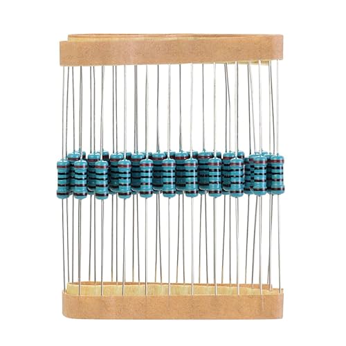 Miniatura 4 de Kit de resistencias de película metálica de 1000 piezas, 25 valores, 1 ohmio-1 ohmio, 1% 12 W, surtido de resistencias de película metálica para