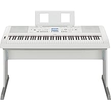 Piano num&eacute;rique Yamaha DGX650WH, blanc