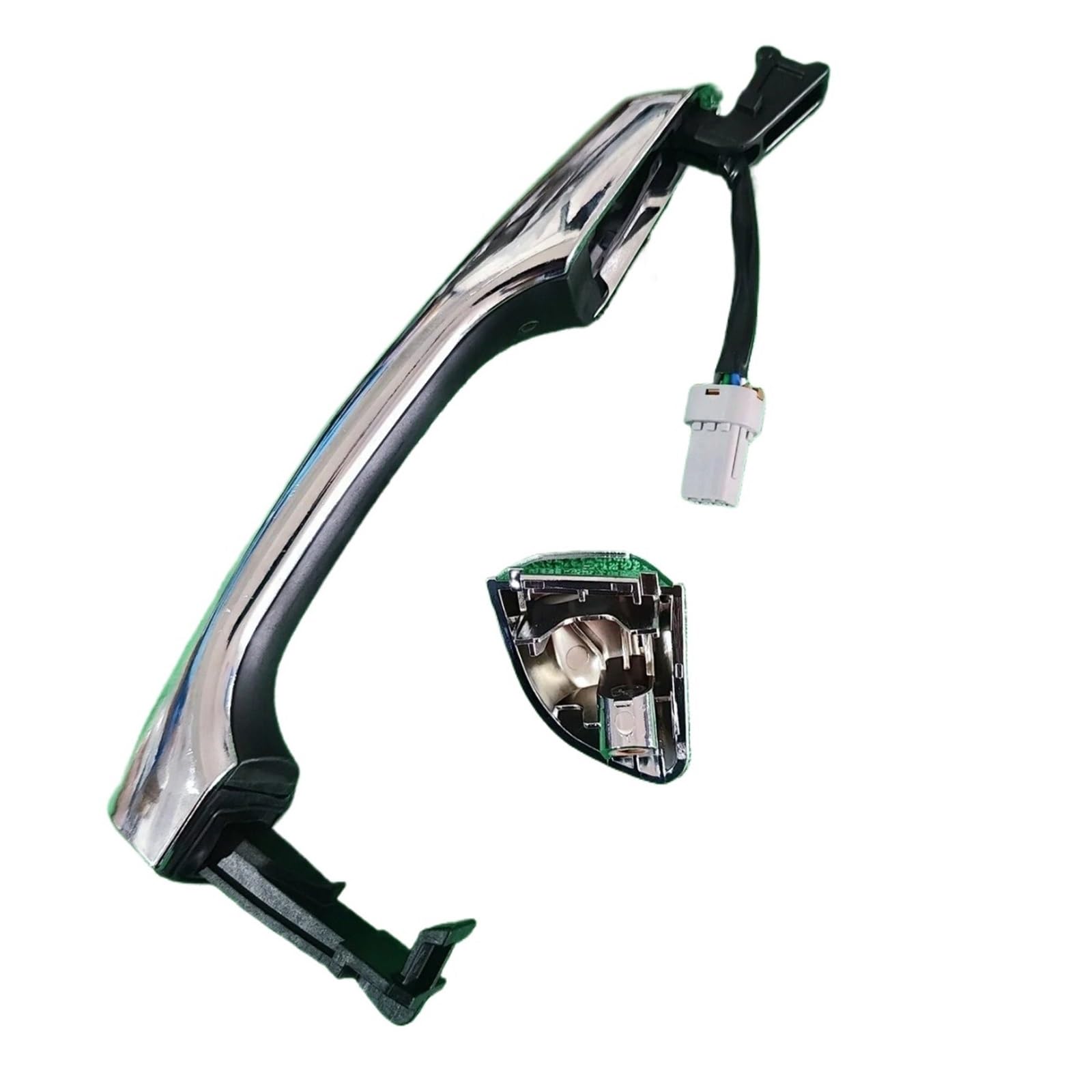 Nokrgqw Hole Right Left Handle Passenger Exterior Door Handle For Hyundai For Elantra 2016 2017 2018 2019 2020 With Buttons And Sensing Cables Chrome(Hole Right)