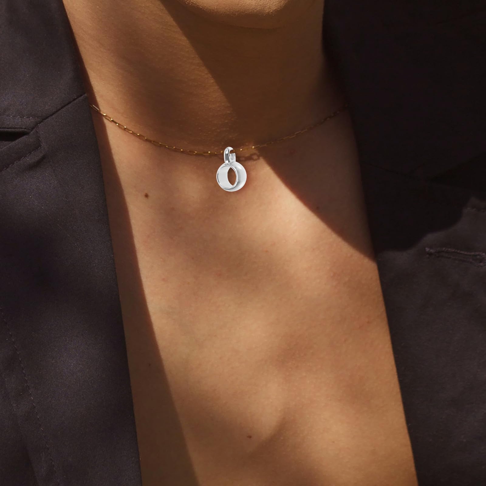 Pendentif Créatif pour Collier, Perles à Gros Trou 100 Pièces Argenté