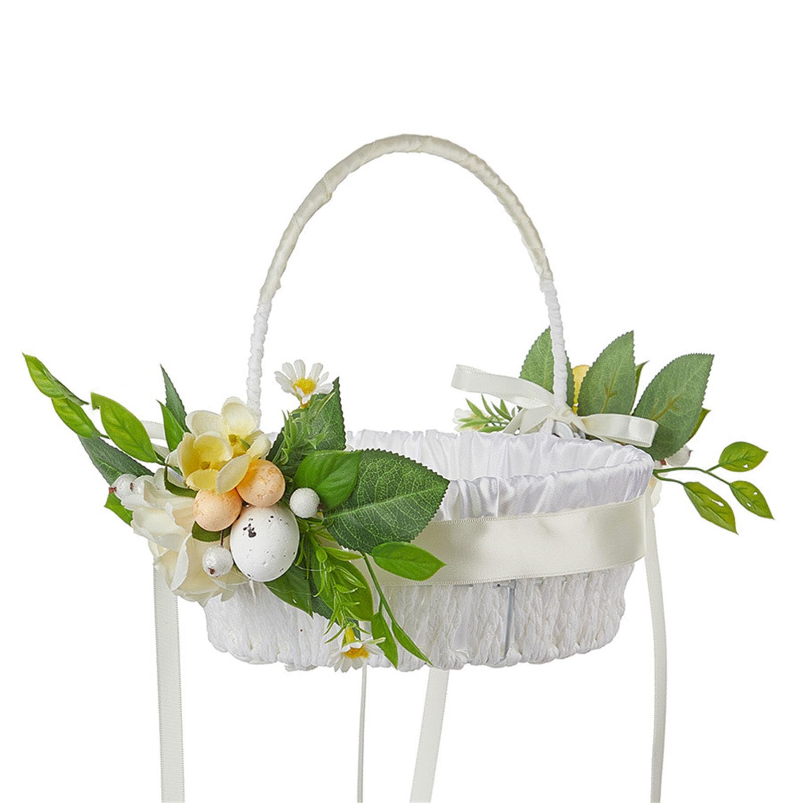 Kalttoy Simulation Flower Basket for Weddings and Anniversaries Decoration Perfectly for Holiday Banquet Parties Decorating Delicate Basket