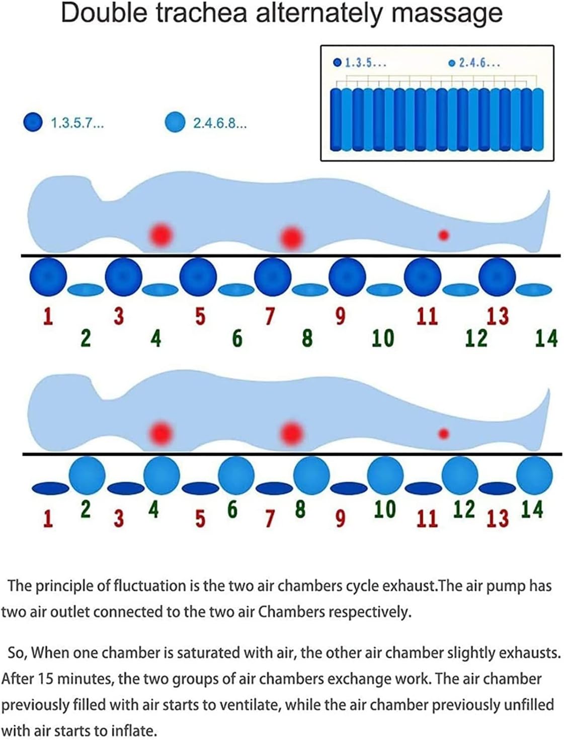 XZQZ Alternating Pressure Mattress Air Topper Pad for Bed Sore Medical Air Mattress Ulcer Prevention Bedridden Treatment - Inflatable Fits Hospital Bed Includes Electric Pump System 0308 : Health & Household