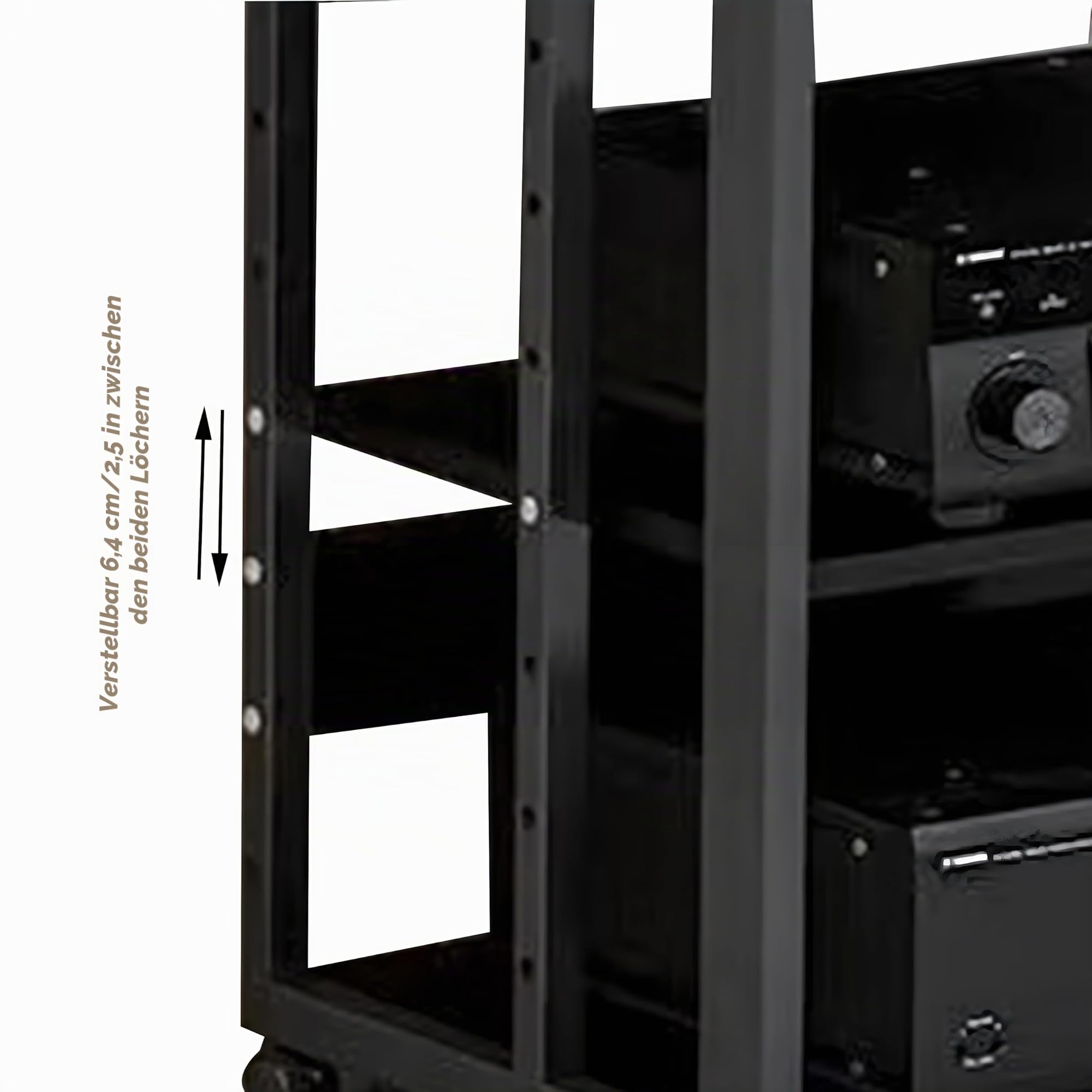 HiFi Rack Audio Regal, 5-Stufiger | Audio-Medienständer Medienständer Entertainment-Center Schallplattenständer für Verstärker Plattenspieler Stereo-Receiver