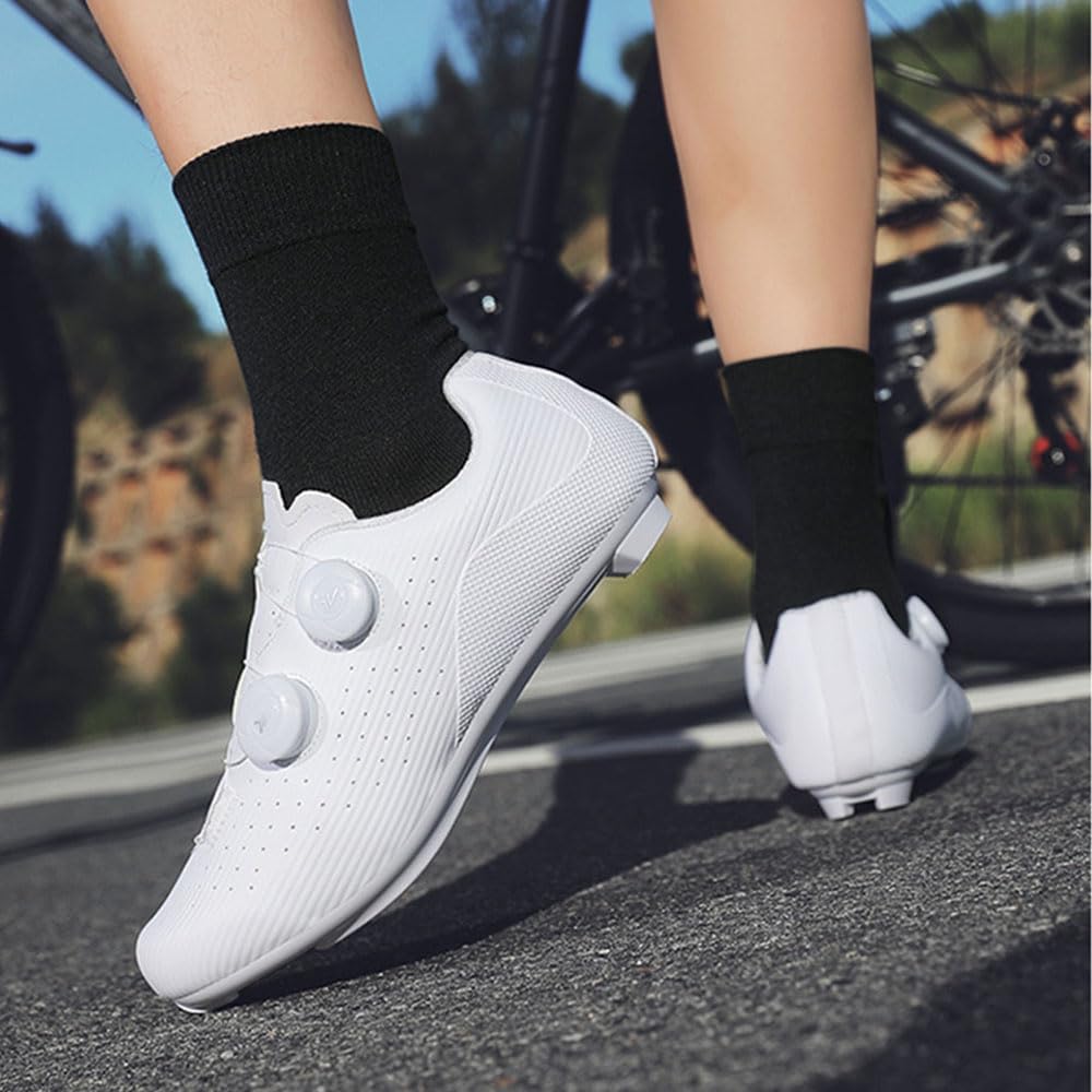 Mateju Zapatilla de Ciclismo Hombre Mujer, Zapatillas Ciclismo Carretera Exterior Compatibles con SPD-SL Lock System, Adulto Zapatos Bicicleta Estatica