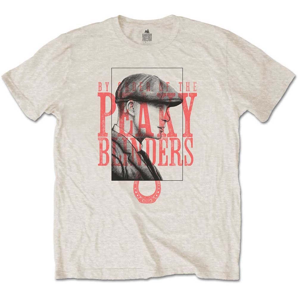 Official T Shirt Peaky Blinders Shelby Brothers 'Red Logo Tommy' Sand XL