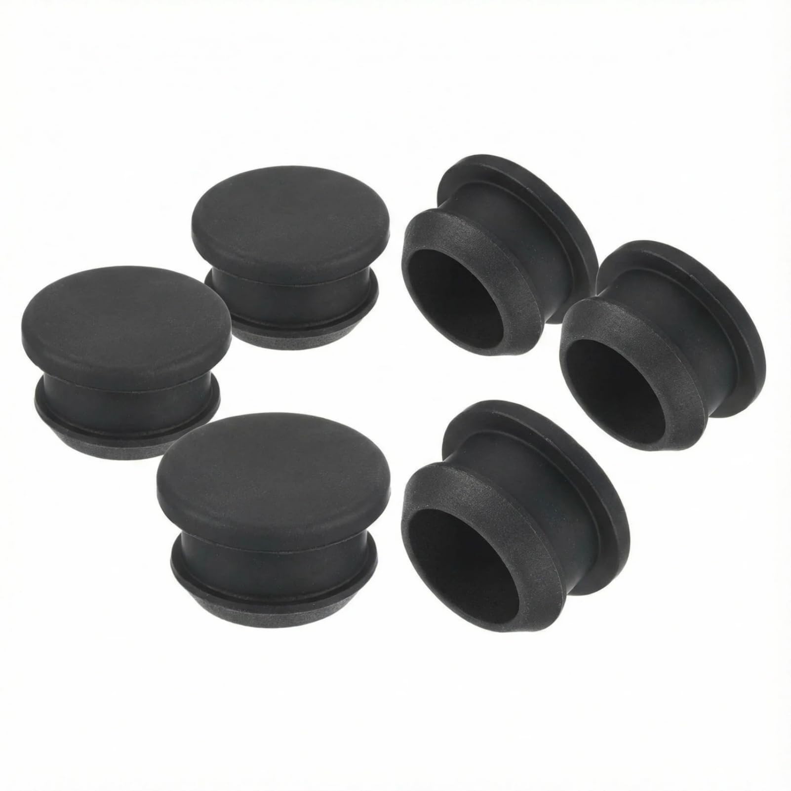 6Pcsβ βSiliconeβ βWaterproofβ βPlugs, βSnap-Inβ βLockingβ βHoleβ βStoppers, βPanelβ βSealβ βCoversβ For βKitchenβ βBathroomβ βGarageβ βSealingβ (18mm, βBlack)