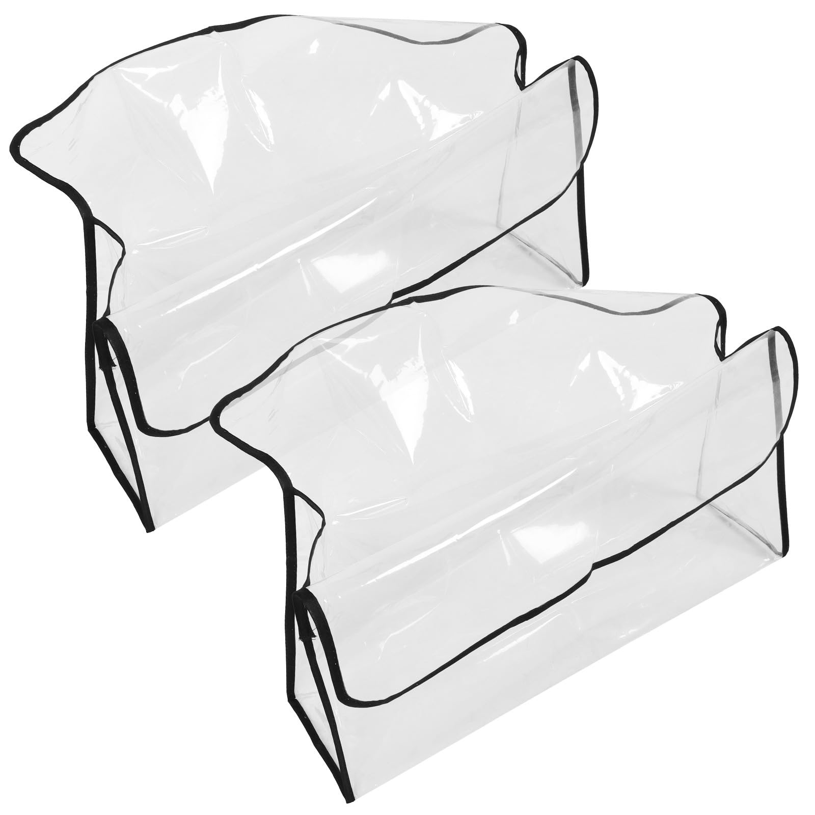 EXAOMBLE Fundas Protectoras Impermeables para Respaldo de Sillas de Peluquería 2 Unidades de Plástico Transparente para Uso en SPA y Salón de Belleza