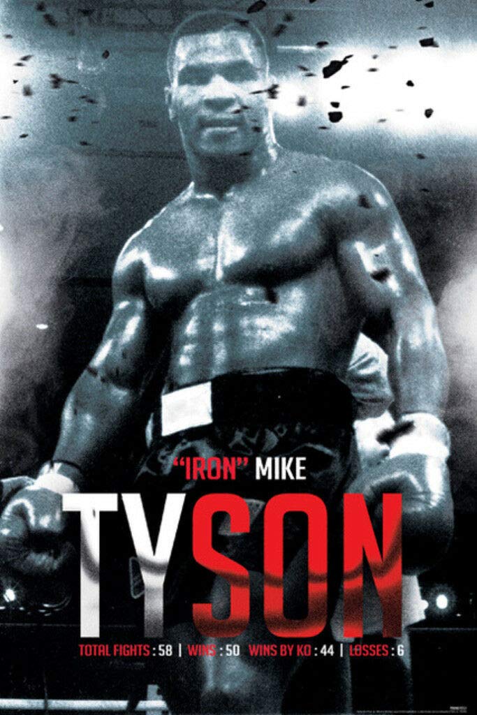 AMELIA SHARPE Vintage Retro tin Sign-Mike Tyson Boxing-Wall Decoration Poster Family bar Restaurant Garage Cafe Art Metal Sign Gift 12x8 inches