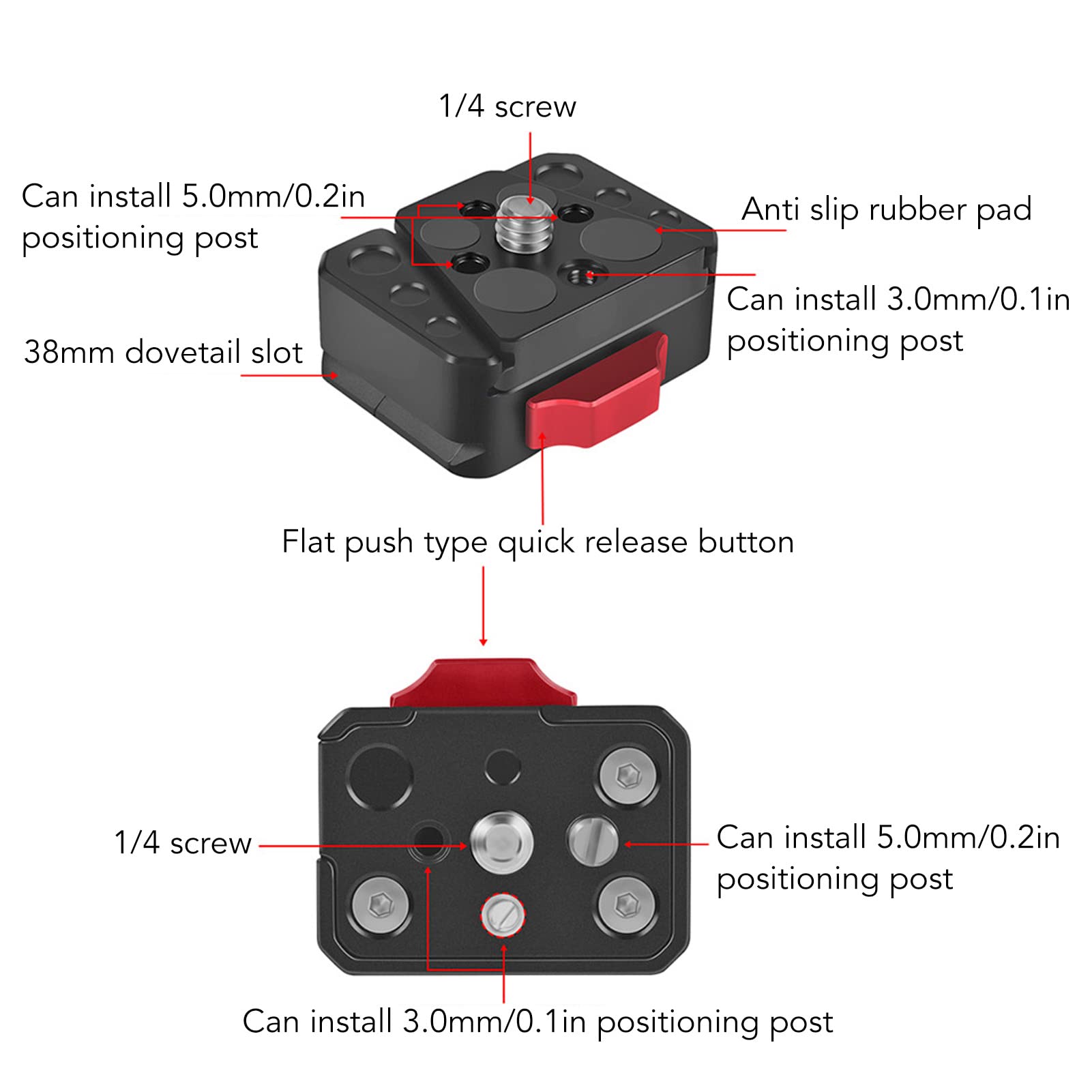 Beufee Mini V Lock Assembly Kit Quick Release Set - Image 2