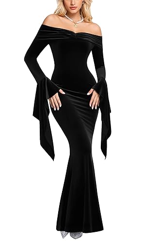 Women Off The Shoulder Floral Lace Maxi Wedding Dress Long