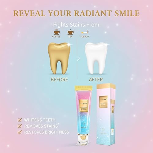 Miniatura 5 de Pasta dental blanqueadora probiótica, pasta dental blanqueadora intensiva de niacinamida, blanquea eficazmente los dientes, pasta de dientes Utogur