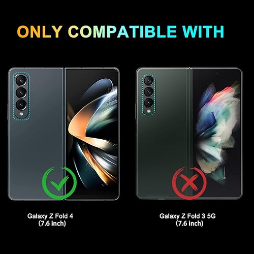 Miniatura 2 de DEERLAMN Protector de lente de cámara para Samsung Galaxy Z Fold 4 5G, ultra transparente, resistente a los arañazos, dureza 9H, vidrio templado con