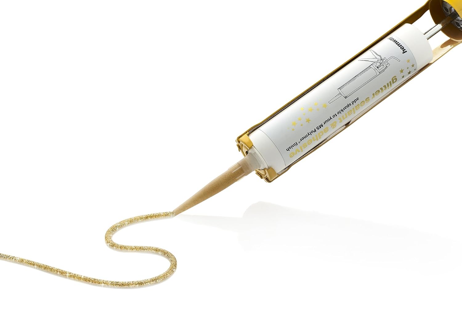 Hemway Clear Glitter Crystal Clear Sealant & Adhesive (Clear Gold