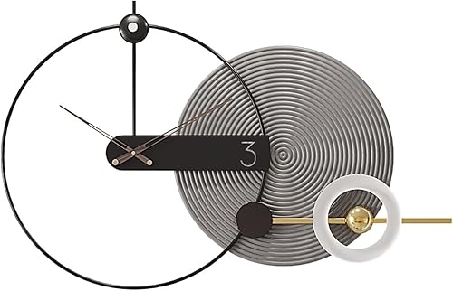 Miniatura 14 de Reloj de pared dorado silencioso de 24 pulgadas, funciona con pilas, moderno reloj decorativo de mediados de siglo para colgar en metal, para sala