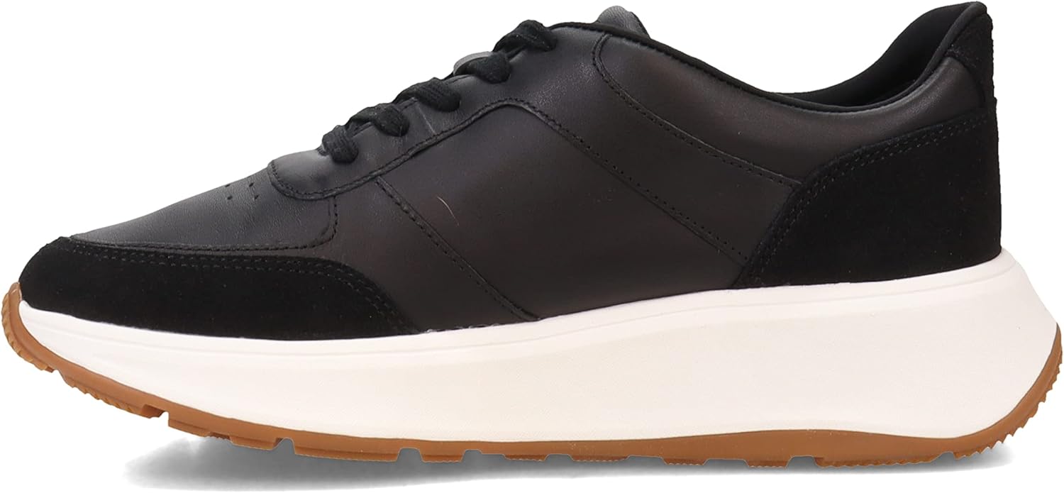 FitFlop F-Mode Leather/Suede Flatform Sneakers, Color: Black, Size: 8.5 (FR1-001-065) - Image 5