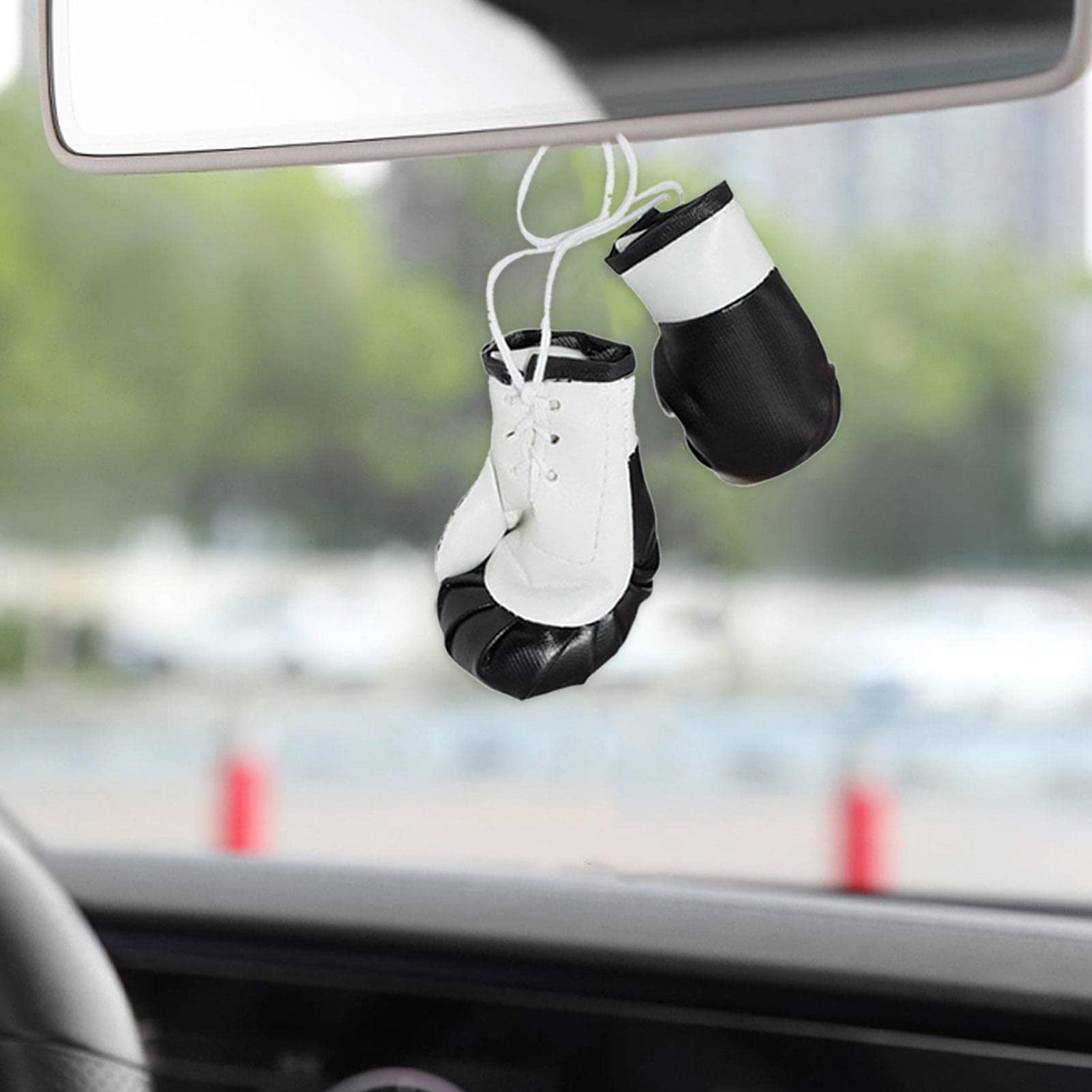 ZORQ Gants de Boxe,Lot de 2 Gants de Boxe Suspendus pour Miroir de Voiture - Gants de Boxe pour Miroir de Voiture Gants de Boxe Accessoires de Boxe Miniatures Gants de Boxe pour décor de Sac