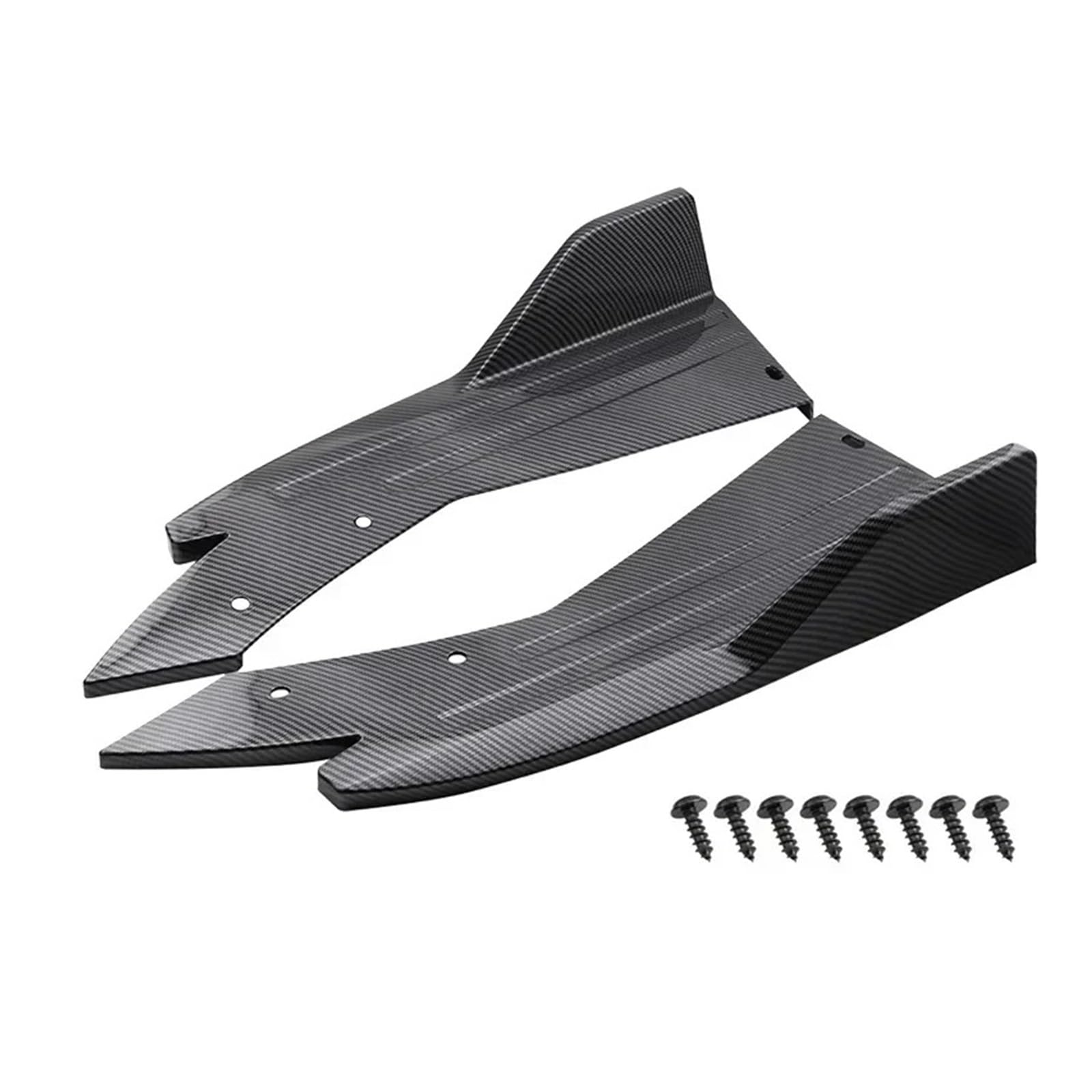 Difusor trasero y alerón divisor de parachoques con winglet de 48cm 5