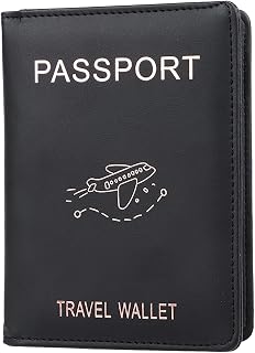 Grid Passport Wallet, Passport Holder With Multiple Card Slots PU Waterproof Comfortable Touch Passport Travel Wallet For Men Women