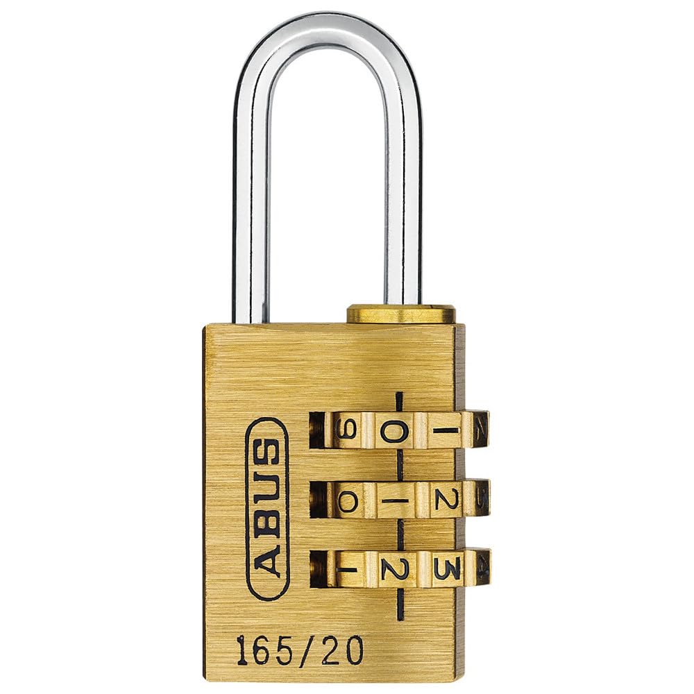 ABUS 20134 Brass Combination Lock 165/20SB, Size: 20 mm