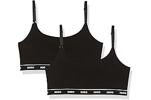 Amazon Essentials Women's 2-Pack Repeat Logo Cotton Stretch Bralettes