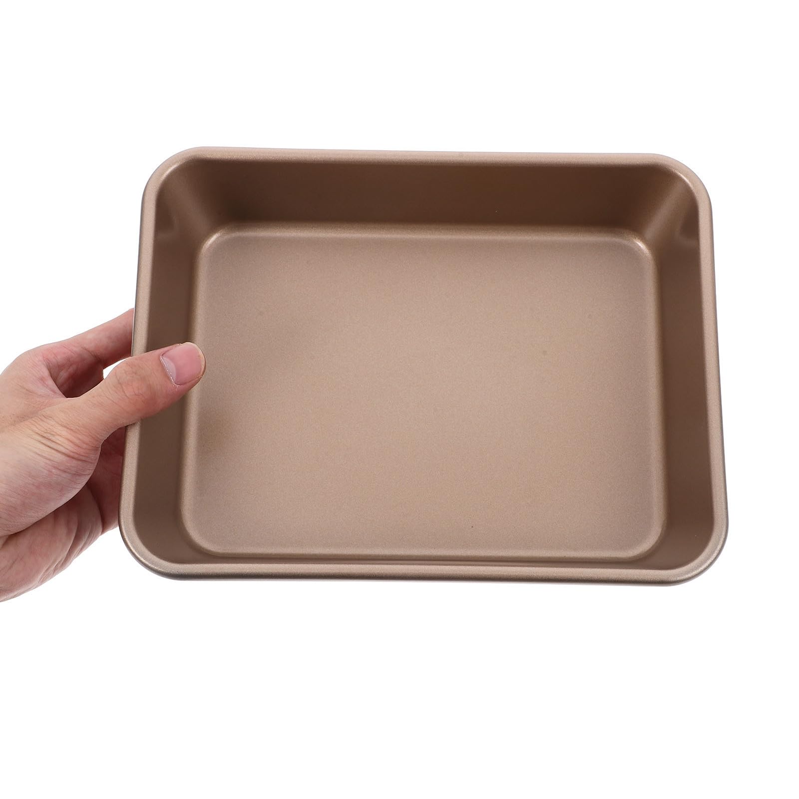 SOIMISS 3 Stück Backform aus Kohlenstoffstahl Goldene Antihaftbeschichtete Tiefe Backbleche 9/11/13 Zoll für Ofen und Toaster Geeignet für Brownies Lasagne und Aufläufe