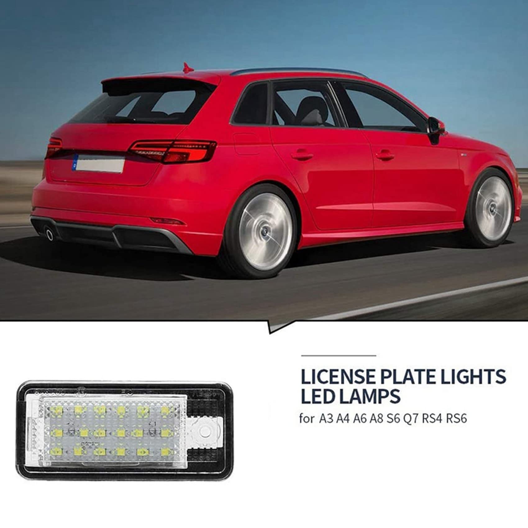 8X LáMpara de Luz de Placa de MatríCula LED de Coche para A3 8P A4 B6 B7 A5 A6 4F A8 S8 C6