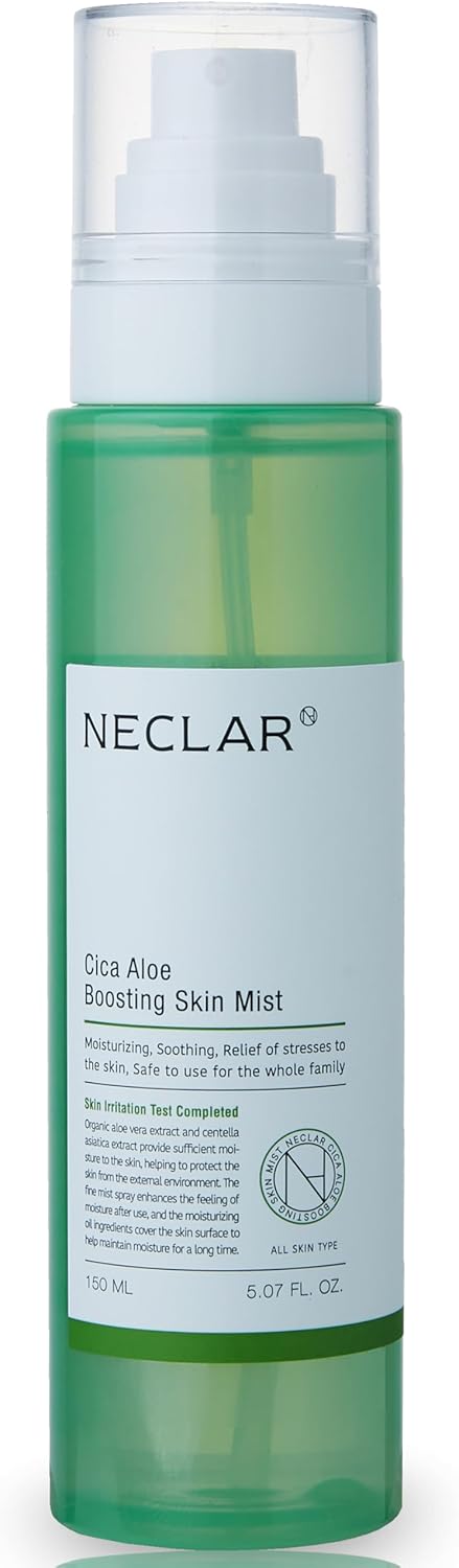 CICA Aloe Hydrating Toner Spray for Face – pH Balanced Facial Mist – Aloe Vera and Centella Asiatica – for Acne Prone and Sensitive Skin – Korean Skincare for Redness, Dryness
