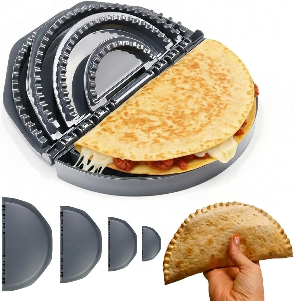 2026 Upgraded 4-In-1 Tortilla Sealer - 4/6/8/10 Inch Multi-Size Tortilla Crimper & Quesadilla Maker Set – Manual Tortilla Press And Sealer Tool For Burritos, Wraps, Tacos, Quesadillas