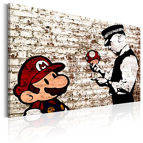artgeist Acoustic Canvas Wall Art Print Banksy 35x24 in - 1pcs Picture with Acoustic Foam Sound Print Artwork Room Acoustics Soundproofing i-C-0102-b-a