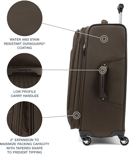 Miniatura 4 de Travelpro Maxlite 5 Softside - Equipaje expandible con 4 ruedas giratorias, maleta ligera, para hombres y mujeres, Moca