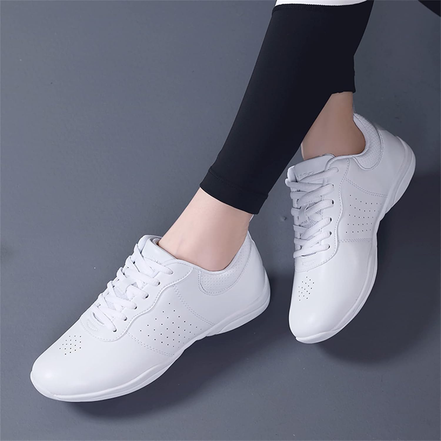 FOFOWHAT Girls White Cheer Shoes Youth Cheerleading Dance Sneaker Training Competition for Women Girls' Cheerleading Shoes - Image 5