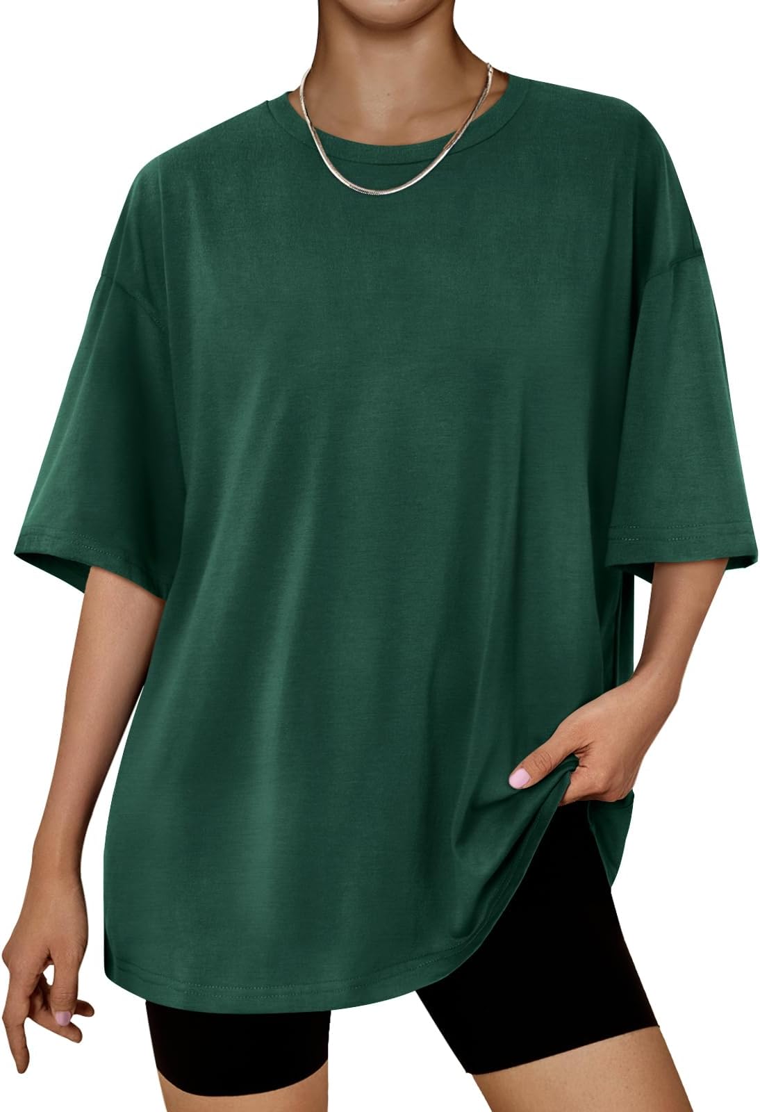 Trendy QueenWomens Oversized Summer T Shirts Fashion Workout Plus Size Tops Short Sleeve Beach Vacation Gym Clothes 2025