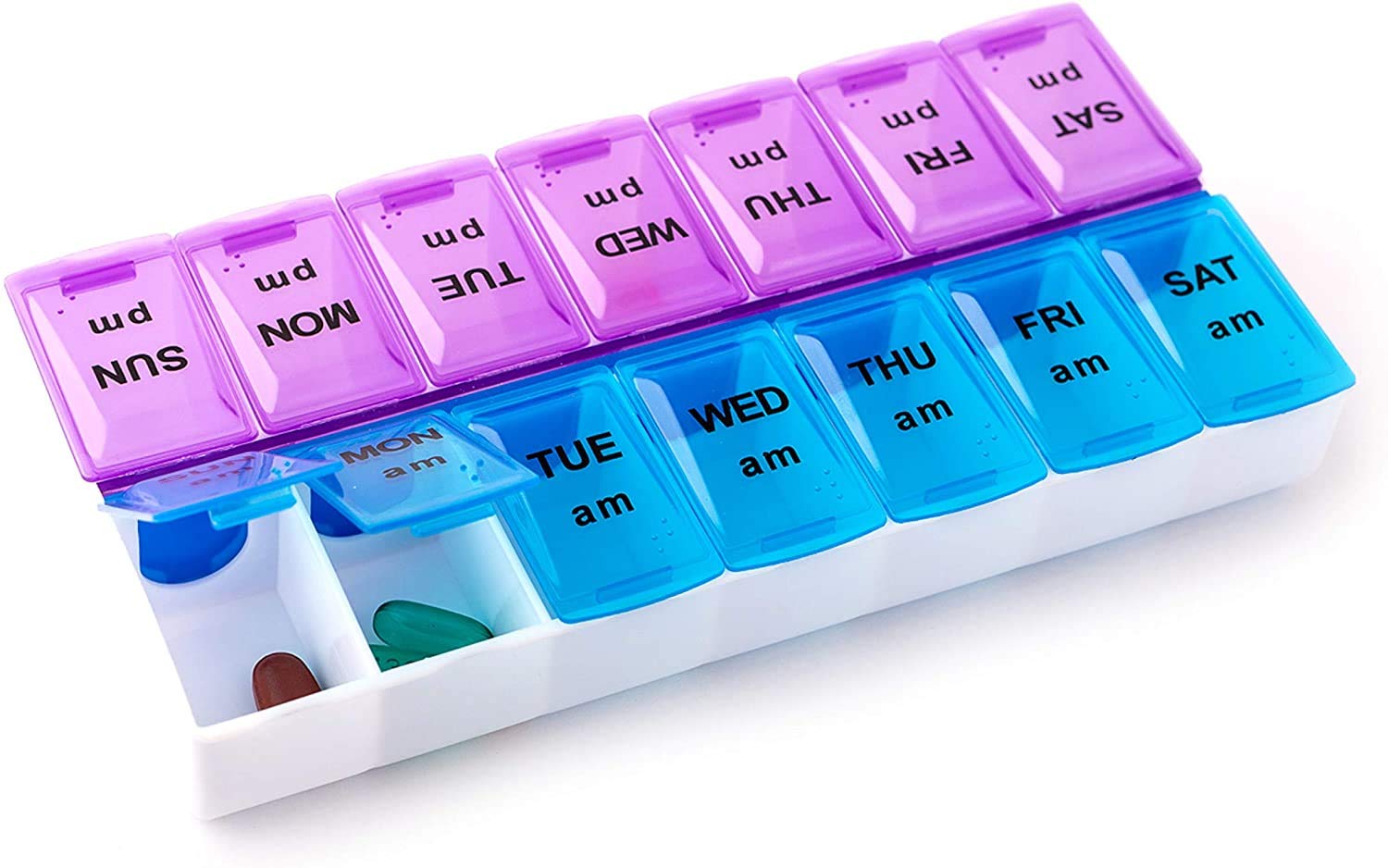 14 Grids 7 Days Weekly pill Case Medicine Tablet Dispenser Organizer Pill Box 1 -pc
