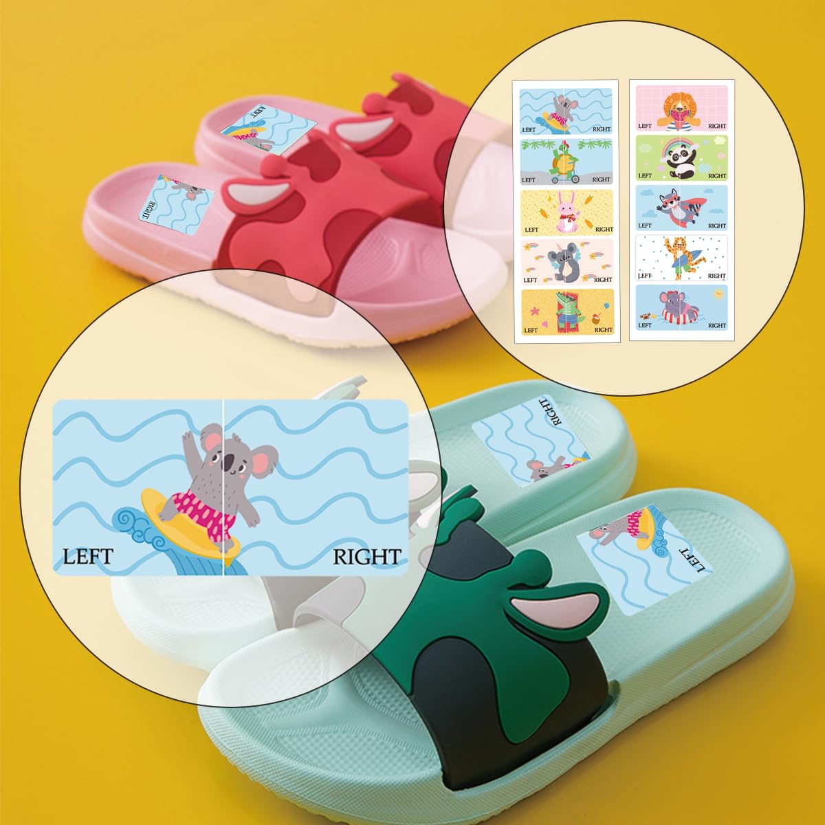 Lot De 60 étiquettes De Chaussures Pour Enfants Avec Semelle Droite Et Gauche - Autocollants Pour Chaussures Pour Enfants - Pour La Fête Des Enfants, Un Anniversaire, Une Fête Prénatale, Un Cadeau